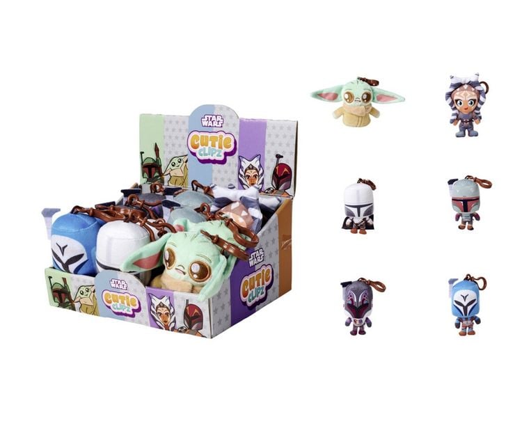 Produktbild: Pl&uuml;sch STAR WARS Cutie Clipz 6fach sortiert