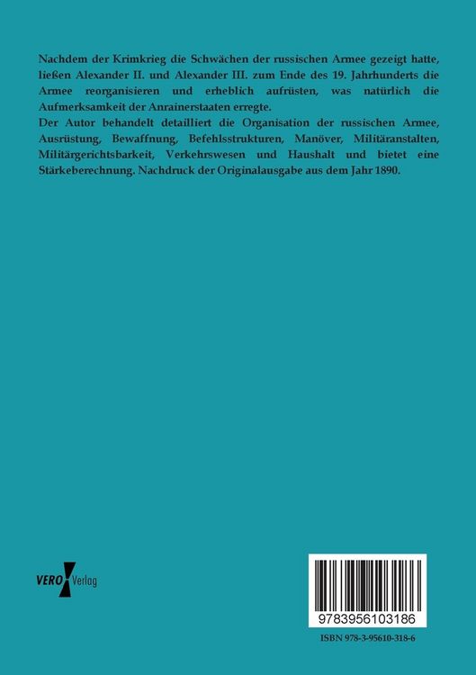 Produktbild: Die russische Armee in Krieg und Frieden