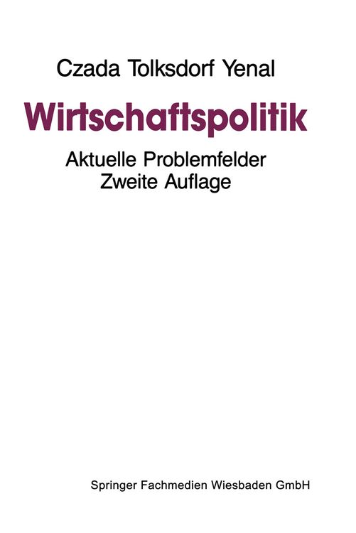 Produktbild: Wirtschaftspolitik