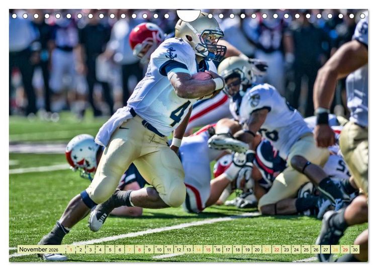 Produktbild: American Football - athletisch und riskant (Wandkalender 2026 DIN A4 quer), CALVENDO Monatskalender
