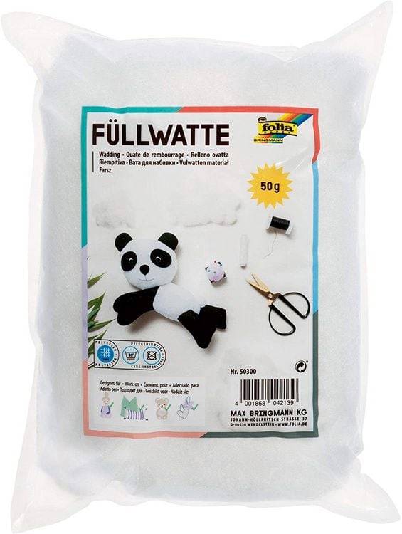 Produktbild: Folia F&uuml;llwatte, Bastelwatte 50g, 100% Polyester