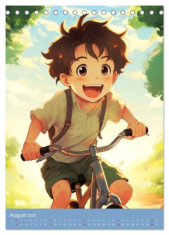 Produktbild: Manga-Boys. Die Abenteuer liebenswerter Jungs (Tischkalender 2026 DIN A5 hoch), CALVENDO Monatskalender