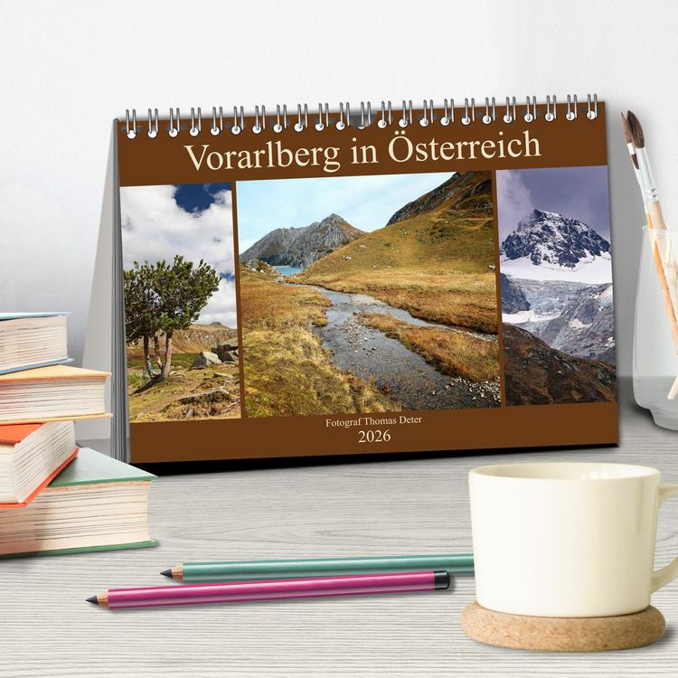 Produktbild: Vorarlberg in &Ouml;sterreich (Tischkalender 2026 DIN A5 quer), CALVENDO Monatskalender