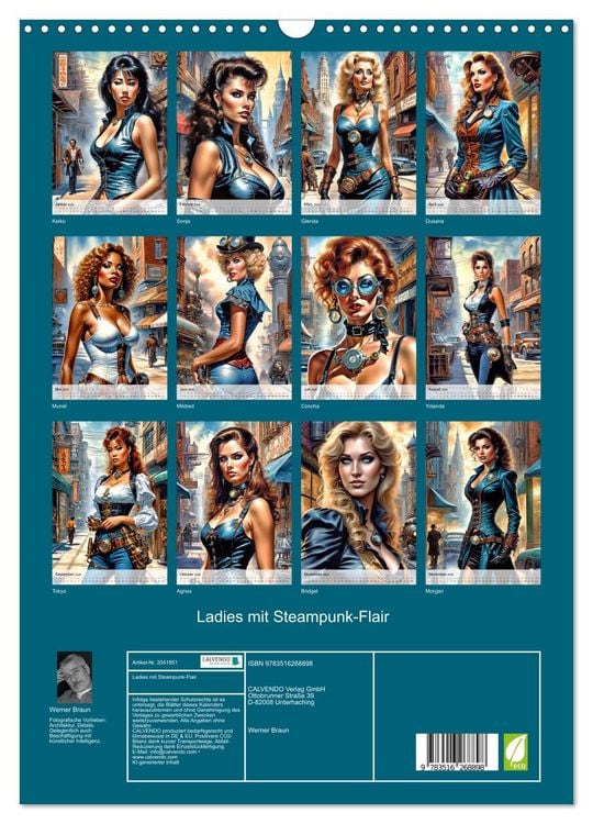 Produktbild: Ladies mit Steampunk-Flair (Wandkalender 2026 DIN A3 hoch), CALVENDO Monatskalender