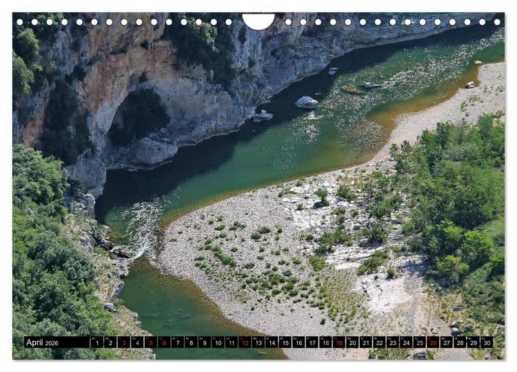 Produktbild: Ard&egrave;che, Grand Canyon Europas (Wandkalender 2026 DIN A4 quer), CALVENDO Monatskalender