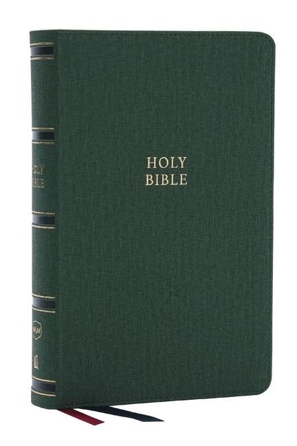 Produktbild: Nkjv, Single-Column Reference Bible, Verse-By-Verse, Green Leathersoft, Red Letter, Comfort Print (Thumb Indexed)