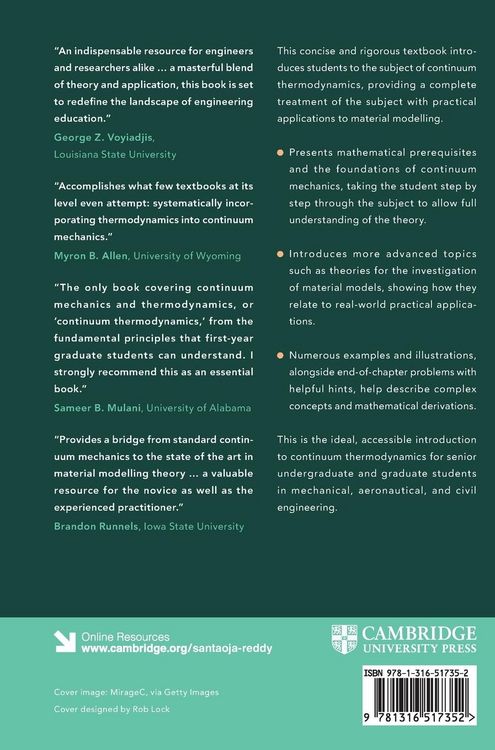 Produktbild: Continuum Thermodynamics and Material Modelling