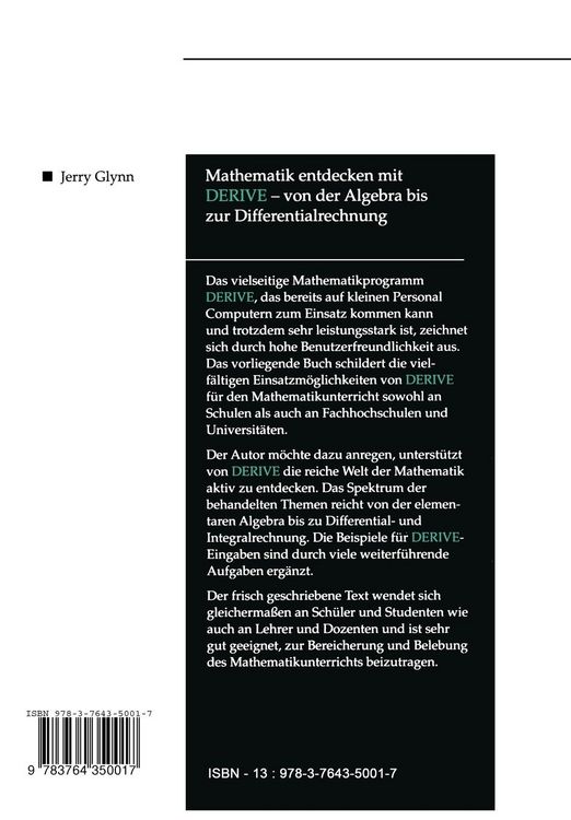Produktbild: Mathematik entdecken mit DERIVE - von der Algebra bis zur Differentialrechnung