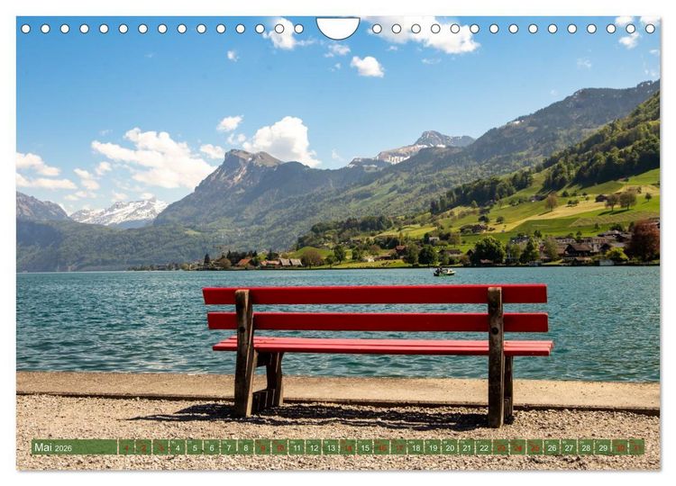 Produktbild: Sch&ouml;ne Aussichten B&auml;nke zum Verweilen (Wandkalender 2026 DIN A4 quer), CALVENDO Monatskalender