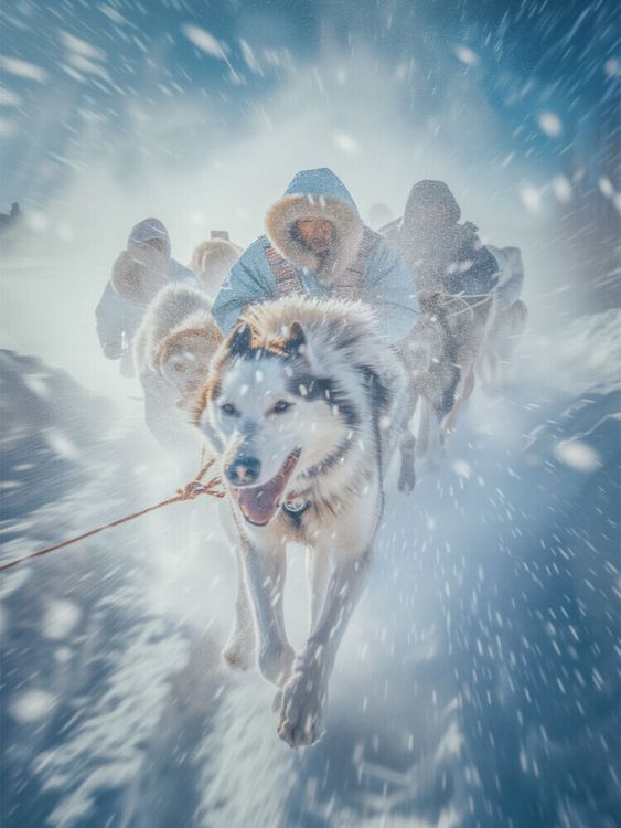 Produktbild: CALVENDO Puzzle Ein Motiv aus dem Kalender Schlittenhunderennen | 1000 Teile Lege-Gr&ouml;&szlig;e 64x48cm Foto-Puzzle f&uuml;r gl&uuml;ckliche Stunden