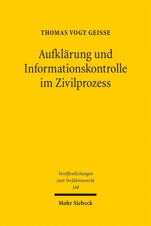 Produktbild: Aufkl&auml;rung und Informationskontrolle im Zivilprozess