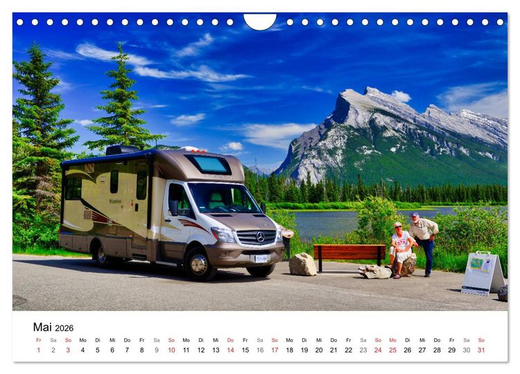 Produktbild: KANADA Mit dem Camper quer durch die Rockies (Wandkalender 2026 DIN A4 quer), CALVENDO Monatskalender