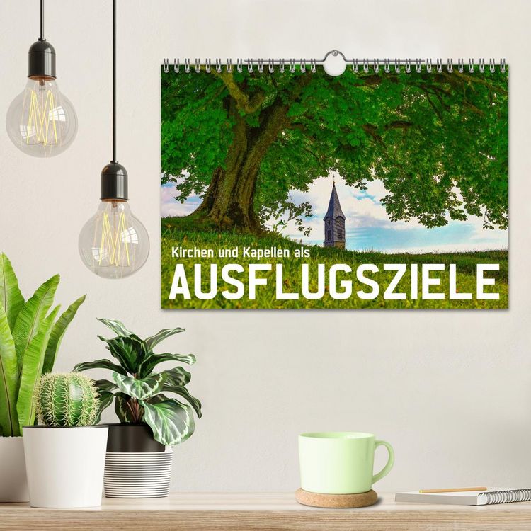 Produktbild: Kirchen und Kapellen als Ausflugsziele (Wandkalender 2026 DIN A4 quer), CALVENDO Monatskalender