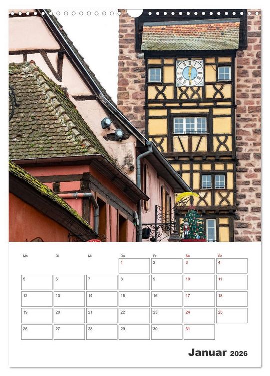 Produktbild: Riquewihr - Urlaubsplaner (Wandkalender 2026 DIN A3 hoch), CALVENDO Monatskalender
