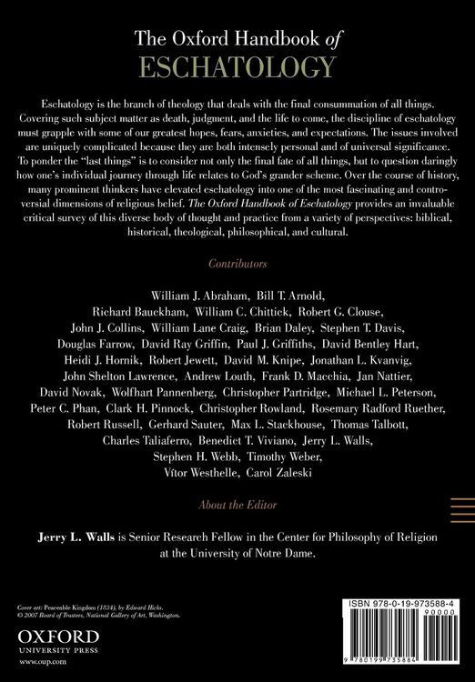 Produktbild: The Oxford Handbook of Eschatology