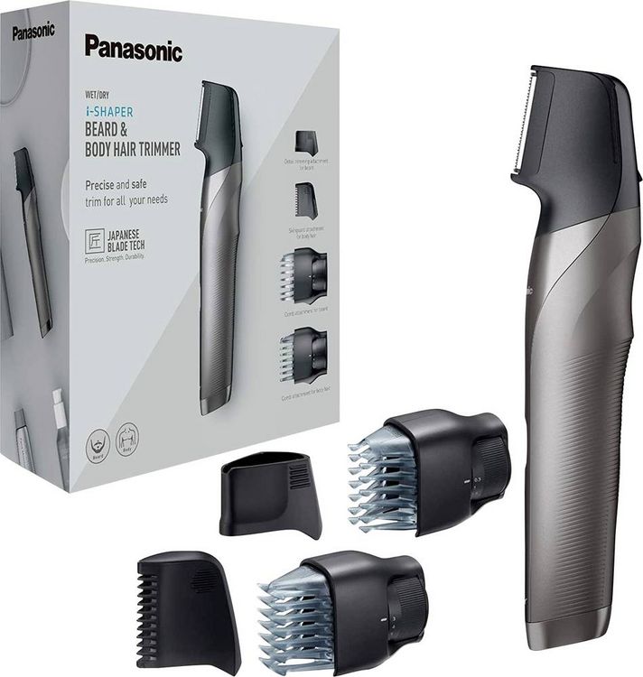 Produktbild: Panasonic Bartschneider, Haarschneider, K&ouml;rperhaartrimmer abwaschbar Silber, Schwarz