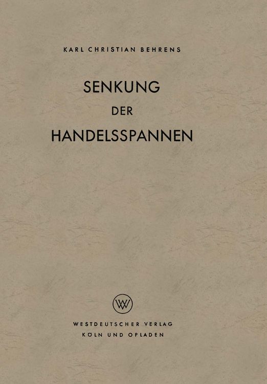 Produktbild: Senkung der Handelsspannen