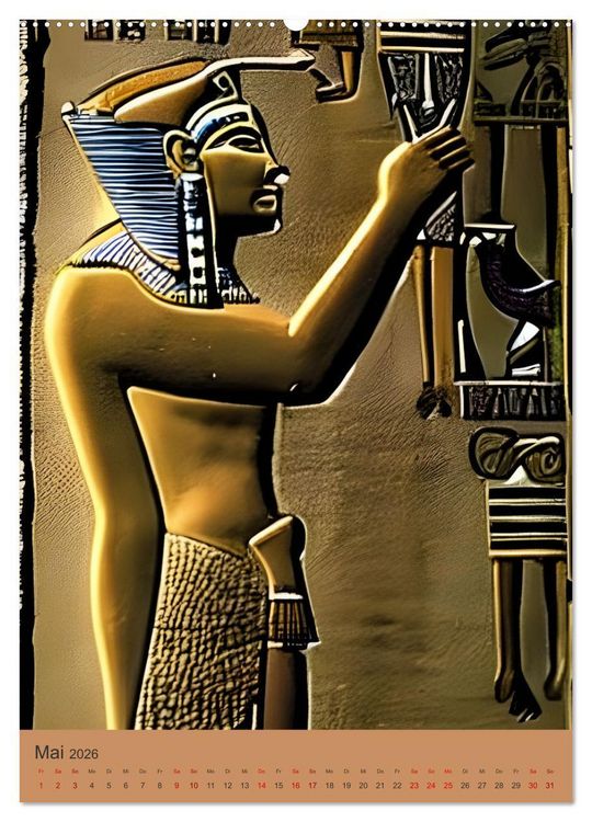 Produktbild: Altes &Auml;gypten - Computertr&auml;ume aus der KI (hochwertiger Premium Wandkalender 2026 DIN A2 hoch), Kunstdruck in Hochglanz