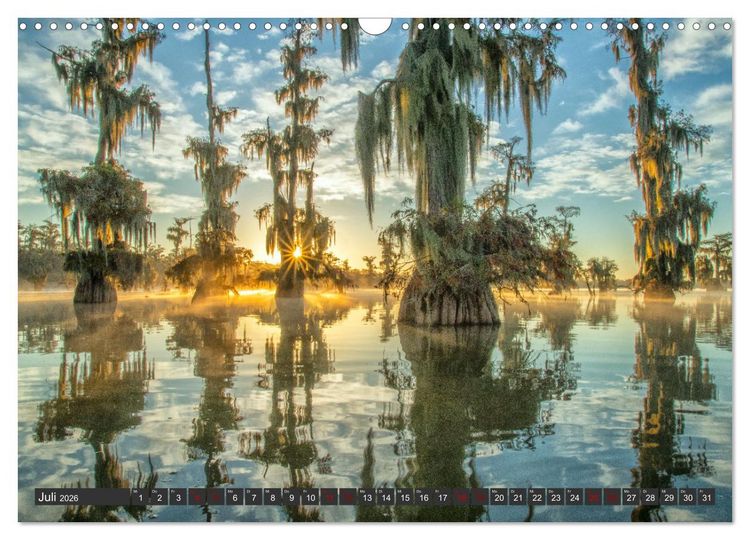Produktbild: Natur Paradies Mississippi Delta (Wandkalender 2026 DIN A3 quer), CALVENDO Monatskalender