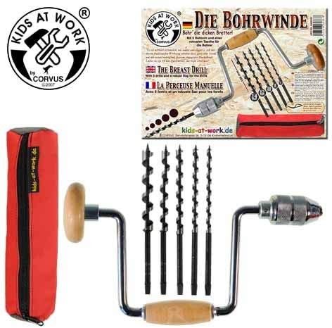 Produktbild: Corvus A600367 - Bohrwinde mit 5 Bohrern und Tasche -