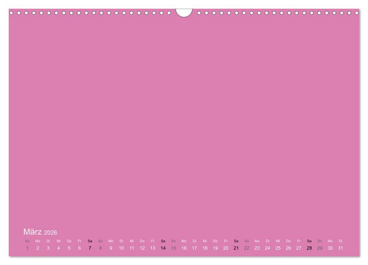 Produktbild: Bastelkalender - Pink (Wandkalender 2026 DIN A3 quer), CALVENDO Monatskalender