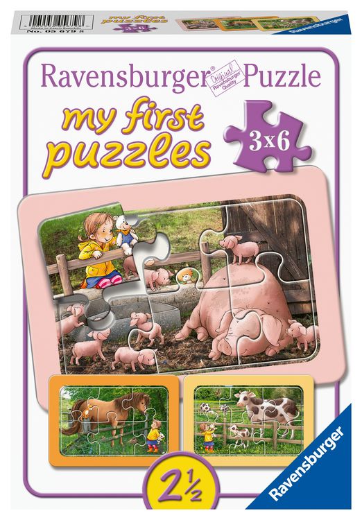 Produktbild: Kinderpuzzle 3x6 Teile - Lotta auf dem Bauernhof