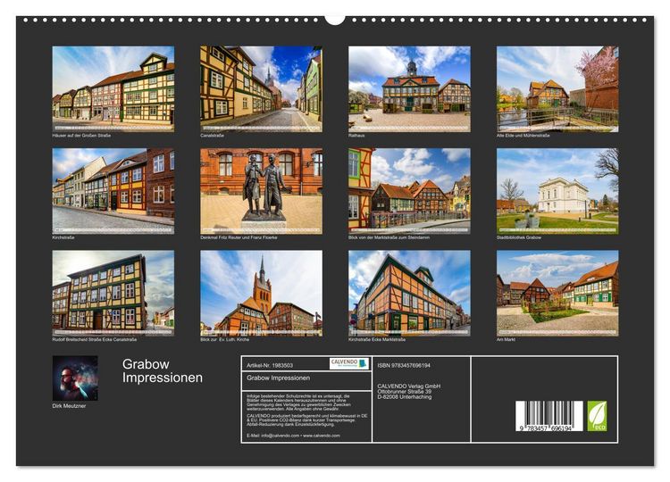 Produktbild: Grabow Impressionen (hochwertiger Premium Wandkalender 2026 DIN A2 quer), Kunstdruck in Hochglanz