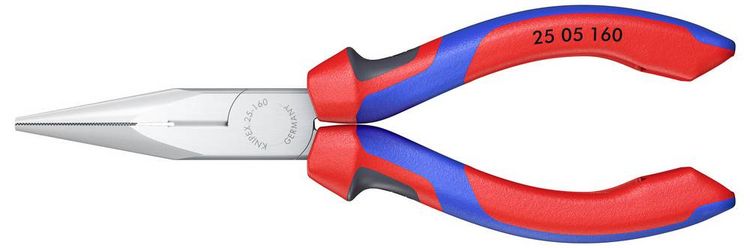 Produktbild: Knipex 25 05 160 Elektronik- u. Feinmechanik Flachrundzange Gerade Vanadium Elektrostahl 160mm