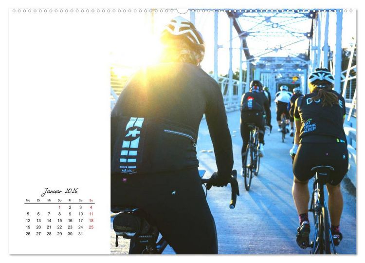 Produktbild: Fahrradtour. Radle dich frei und gesund! (hochwertiger Premium Wandkalender 2026 DIN A2 quer), Kunstdruck in Hochglanz