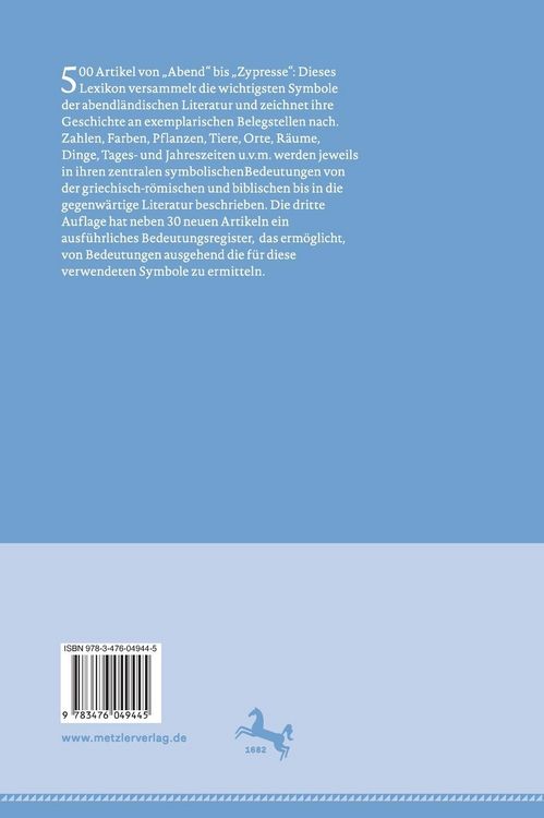 Produktbild: Metzler Lexikon literarischer Symbole