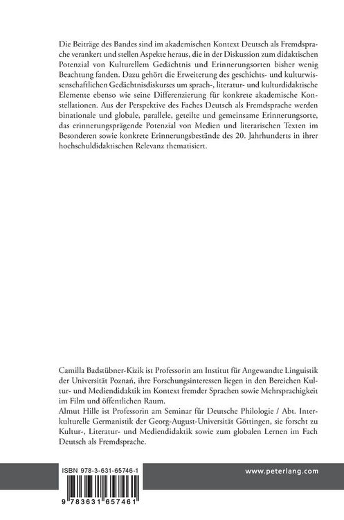 Produktbild: Kulturelles Ged&auml;chtnis und Erinnerungsorte im hochschuldidaktischen Kontext