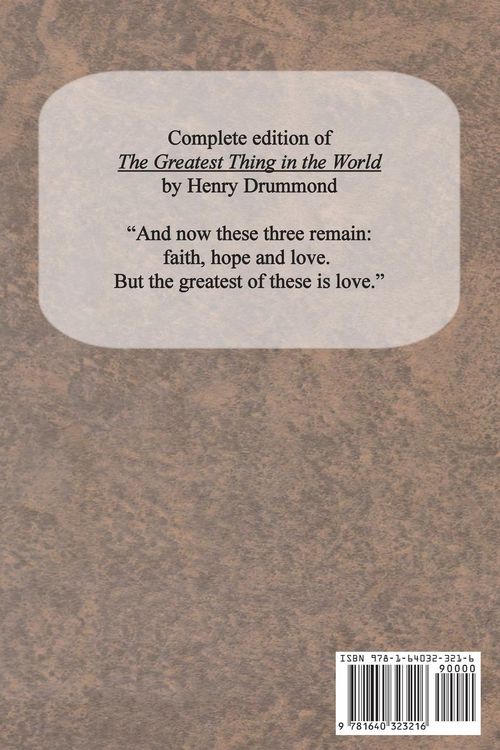 Produktbild: The Greatest Thing in the World