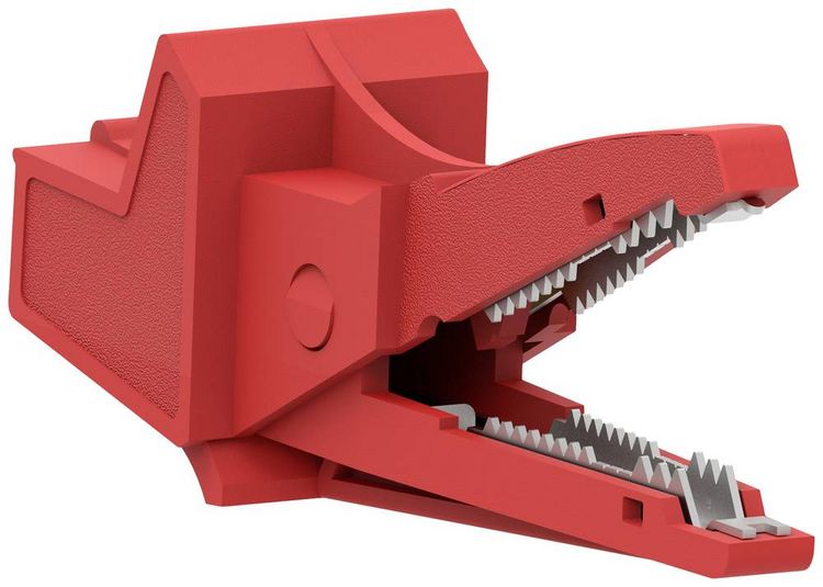 Produktbild: Electro PJP 5004/LM-IEC-CD1-R Krokodilklemme Rot Klemmbereich max.: 13mm L&auml;nge: 91mm 1St.