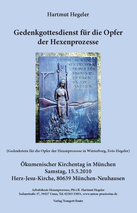 Produktbild: Gedenkgottesdienst f&uuml;r die Opfer der Hexenprozesse