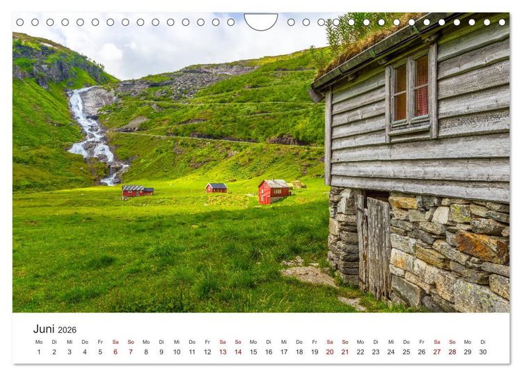 Produktbild: Wasserf&auml;lle in Norwegen (Wandkalender 2026 DIN A4 quer), CALVENDO Monatskalender