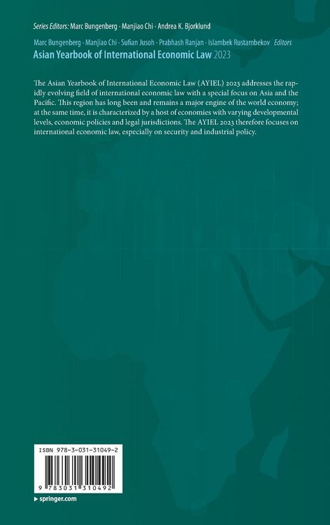 Produktbild: Asian Yearbook of International Economic Law 2023