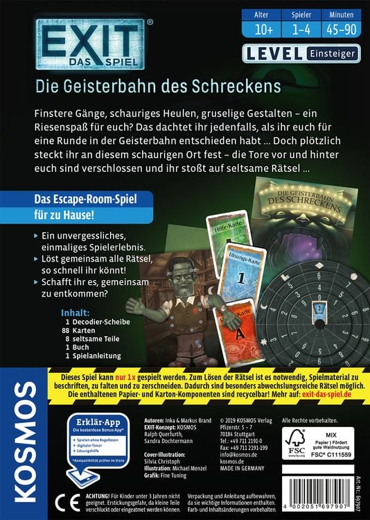 KOSMOS - EXIT® - Das Spiel - Die Geisterbahn des Schreckens