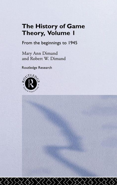 Produktbild: The History Of Game Theory, Volume 1
