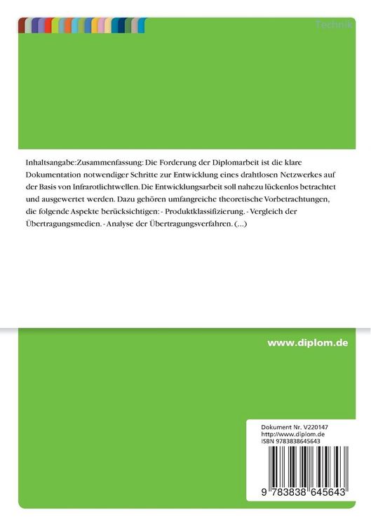 Produktbild: Entwicklung eines Infrarotdaten&uuml;bertragungssystems