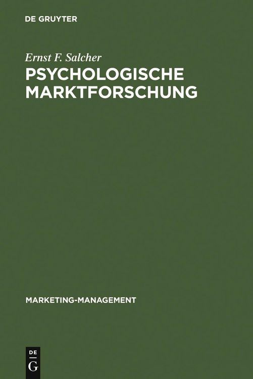 Produktbild: Psychologische Marktforschung