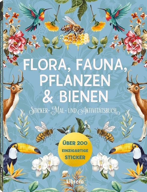 Produktbild: Flora, Fauna, Pflanzen & Bienen - Stickerbuch