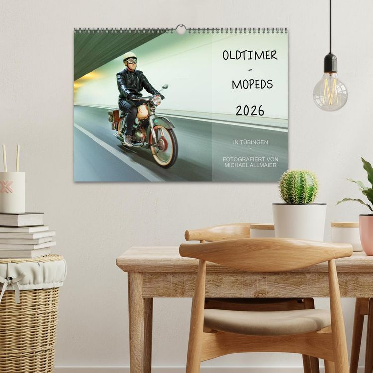 Produktbild: Oldtimer Mopeds - fotografiert von Michael Allmaier (Wandkalender 2026 DIN A3 quer), CALVENDO Monatskalender
