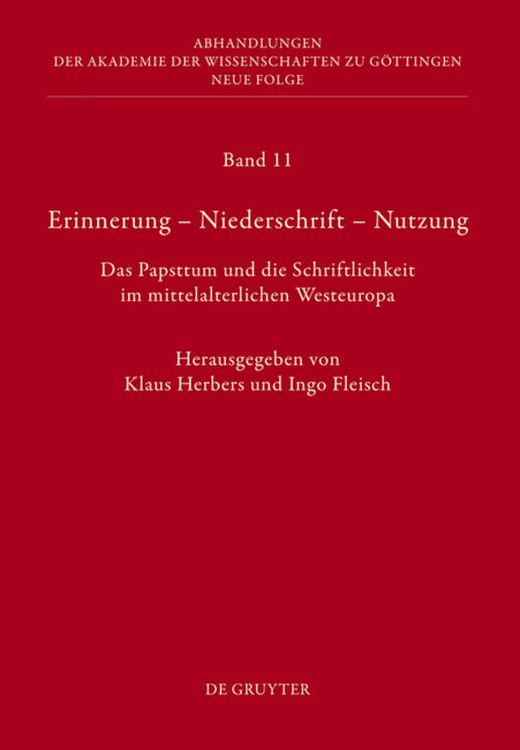 Produktbild: Erinnerung &ndash; Niederschrift &ndash; Nutzung