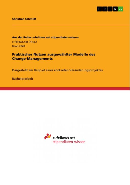 Produktbild: Praktischer Nutzen ausgew&auml;hlter Modelle des Change-Managements