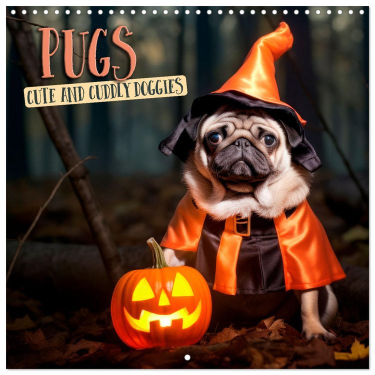 Produktbild: PUGS Cute and cuddly doggies (Wall Calendar 2026 12 &times; 12 Inch) CALVENDO 12 Month Wall Calendar