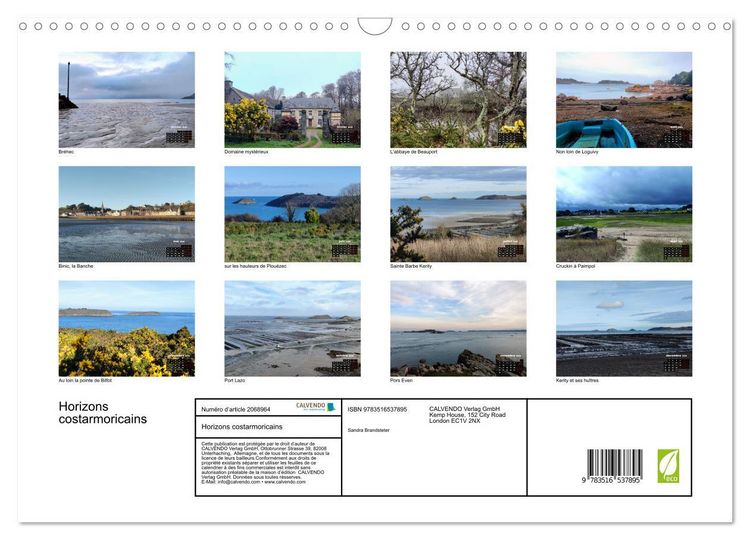 Produktbild: Horizons costarmoricains (Calendrier mural 2026 DIN A3 vertical), CALVENDO calendrier mensuel