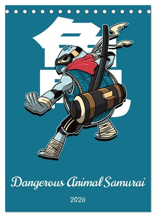 Produktbild: Dangerous Animal Samurai (Desk Calendar 2026 DIN A5 portrait), CALVENDO 12 Month DeskCalendar