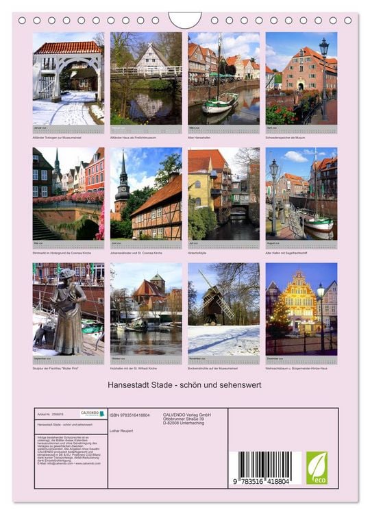 Produktbild: Hansestadt Stade - sch&ouml;n und sehenswert (Wandkalender 2026 DIN A4 hoch), CALVENDO Monatskalender