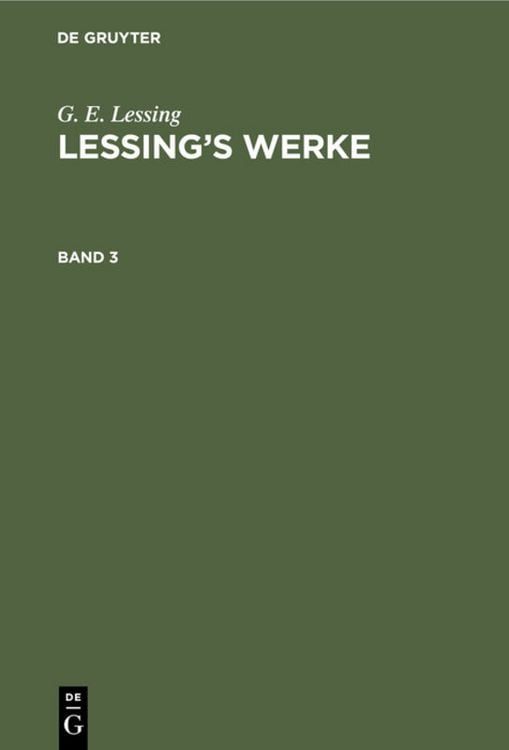 Produktbild: Lessing&rsquo;s Werke. Band 3
