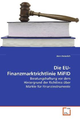 Produktbild: Heinrich, J: Die EU-Finanzmarktrichtlinie MiFID